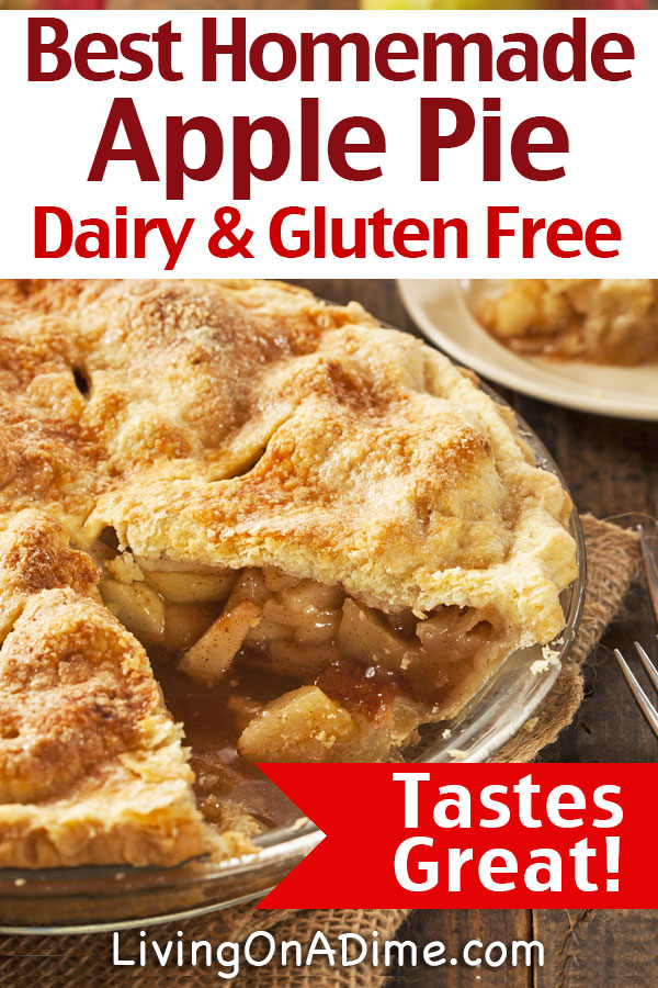This is the best dairy free and gluten free apple pie recipe you will ever taste! The traditional version has been in our family for 75 years or more and still takes the #1 spot at any meal when served. I recently started making it dairy and gluten free and it is just as delicious! If you're dairy free or gluten free, you will definitely want to try it!