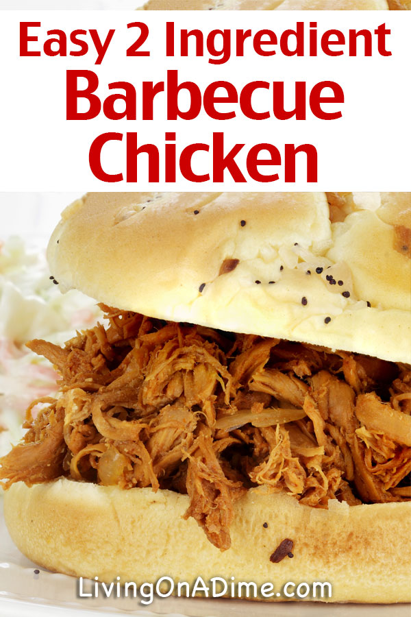 This easy barbeciue chicken recipe is a great way to make a whole new meal out of leftover chicken or rotisserie chicken! Serve as sandwiches or over rice with your favorite vegetable!