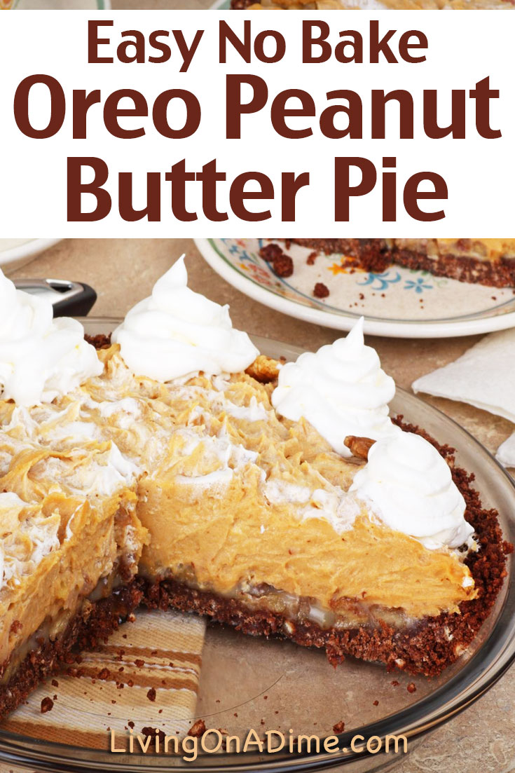 Eggless No Bake Oreo Peanut Butter Pie Recipe