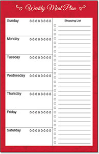 Living On A Dime To Grow Rich - Tawra's Get It Together Planner Gift Set - Menus And Shopping List Magnetic Notepad