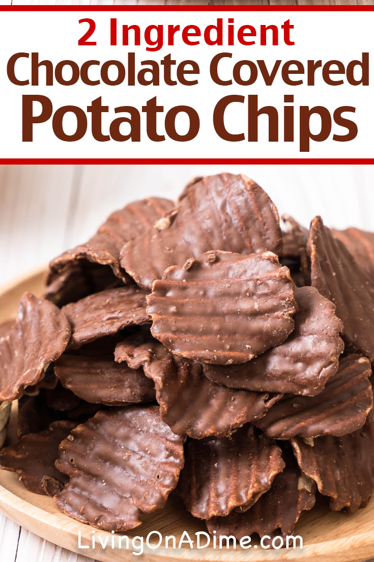 What's better than potato chips or chocolate? Potato chips and chocolate together!! This 2 ingredient chocolate covered potato chips recipe makes a salty sweet crunchy Christmas candy treat perfect for the holidays! This is another recipe you can enhance by adding colored sprinkles or crushed nuts! Find this and lots more easy Christmas candy recipes with 2 ingredients here!