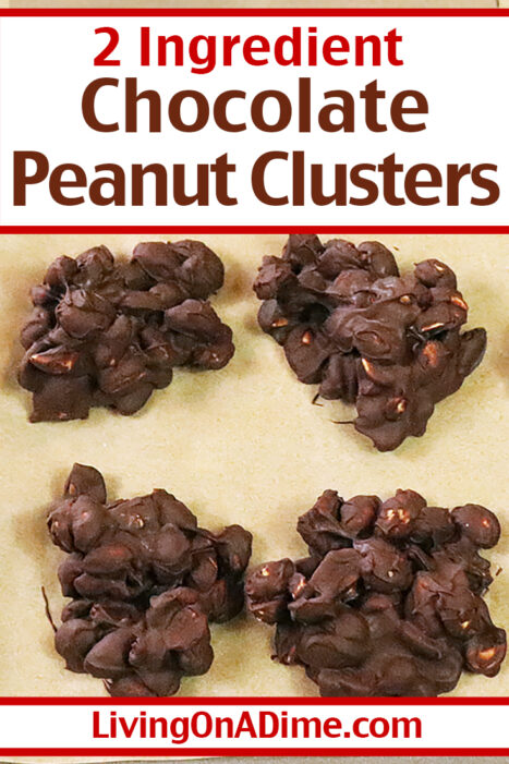If you love chocolate and peanuts, this 2 ingredient chocolate peanut clusters Christmas candy recipe is just for you! This recipe is also delicious with walnuts or your favorite dried fruit. Find this recipe with 25 of the best easy Christmas candies here!