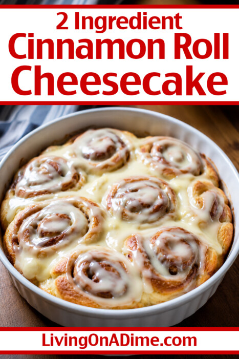 This easy 2 ingredient cinnamon roll cheesecake bake recipe turns refrigerated cinnamon rolls into a warm, creamy dessert with almost no work! It’s perfect for breakfast, brunch, or an easy sweet treat when you need something fast.