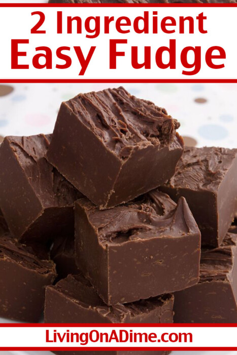 This 2 ingredient fudge recipe is one of our favorite Valentine's Day candies! Who knew rich, creamy chocolate fudge could be so dreamy! Bring this to a family get-together or party and they will think you worked all day perfecting it! Get this and 10 Easy Valentine’s Day Candy Recipes here!