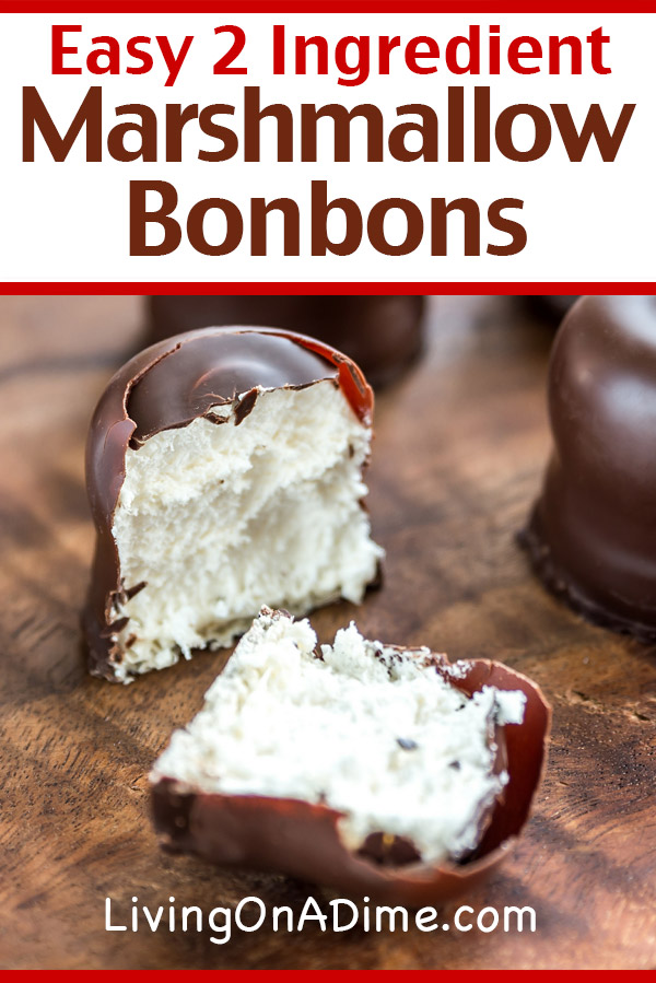 This easy 2 ingredient marshmallow bonbons recipe makes a lite fluffy chocolate marshmallow treat that is addicting! Find this and other easy 2 ingredient Christmas candy recipes here!