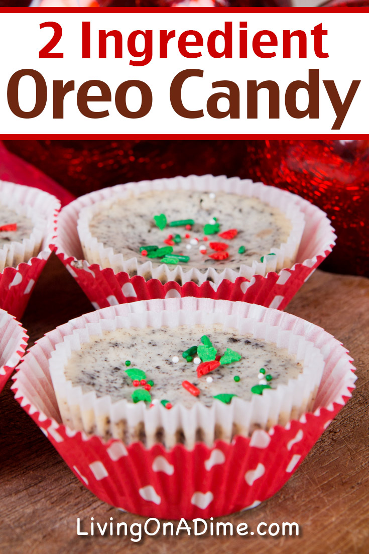 This easy 2 ingredient Oreo candy recipe makes a tasty Christmas candy that tastes just like classic cookies and cream! The crunchy texture of the Oreo bits combined with the smooth and creamy almond bark make a wonderful combination of tastes and textures you're sure to love! Find this and lots more easy Christmas candy recipes with 2 ingredients here!