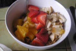 granola and fruit