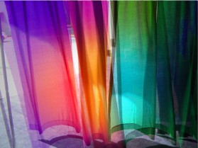 colorful curtains