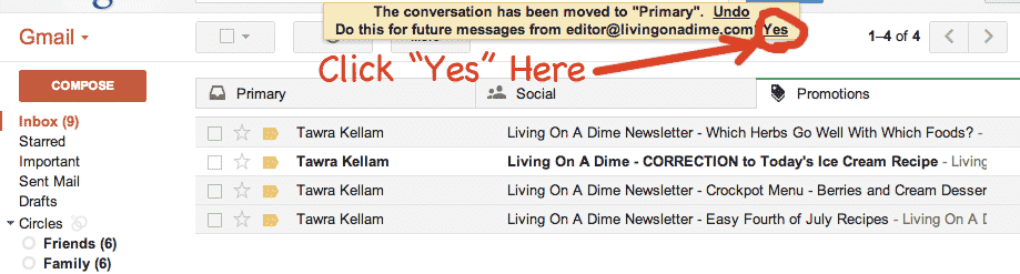 click yes to confirm