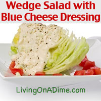 Wedge Salad with Homemade Blue Cheese Dressing