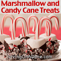 Marshmallow and Candy Cane Treats