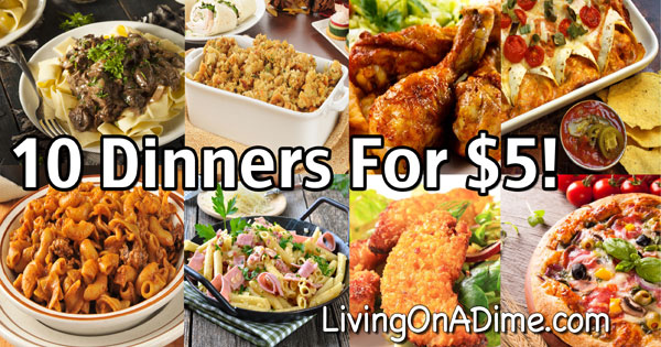 10 Dinners For $5 - Cheap Dinner Recipes And Ideas