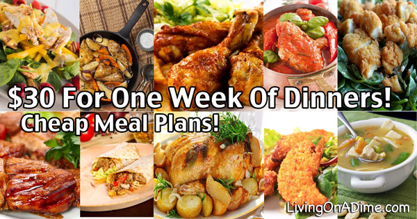 Cheap Dinner Ideas - $30 for 1 Week of Family Dinners!