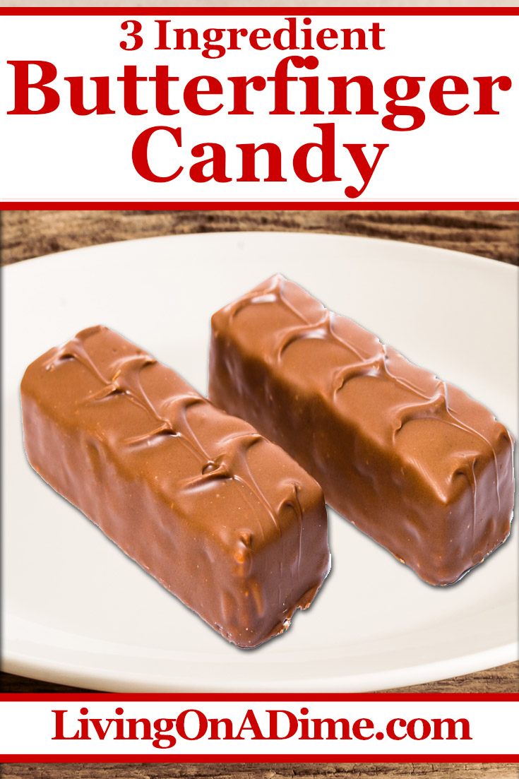 This easy 3 ingredient Butterfinger candy recipe makes a fresh and delicious Christmas candy! If you love Butterfinger candy bars, this easy Christmas candy recipe is for you! Find this and lots more easy Christmas candy recipes with 3 ingredients or less here!