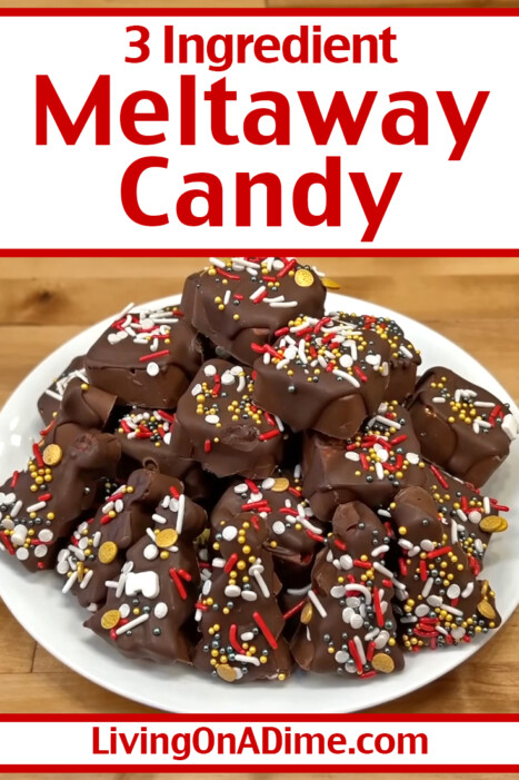 These 3-ingredient chocolate meltaway candy recipe makes creamy, rich candt that is super easy to make! Perfect for a quick treat or a homemade gift, they come together in minutes - perfect for satisfying your sweet tooth anytime!