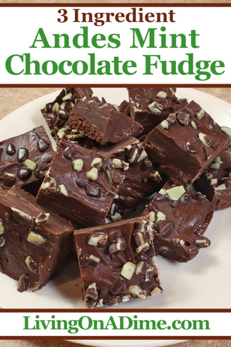 This 3 ingredient mint chocolate fudge recipe uses Andes mints or other mint candies to make a super delicious Christmas Candy! Here are 25 of the best easy Christmas candies all in one place! Many of these Christmas candy recipes can be made in just a few minutes and the result is oh so delicious!