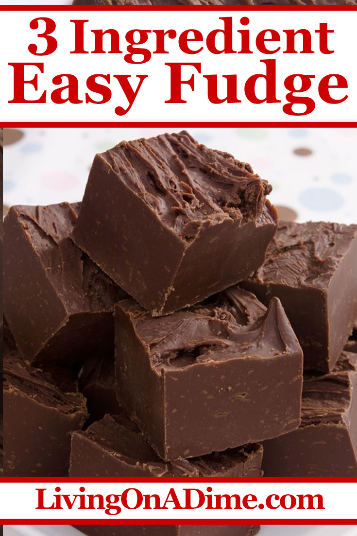This 2 ingredient fudge recipe is one of our favorite Christmas candy recipes! Who knew rich, creamy chocolate fudge could be so dreamy! Bring this Christmas Candy to a family get-together or holiday party and they will think you worked all day perfecting it! Find this and lots more easy Christmas candy recipes with 3 ingredients or less here!
