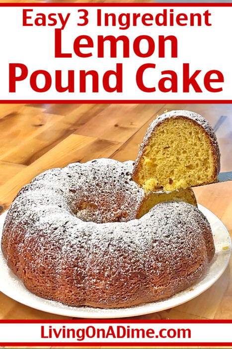 This 3-ingredient lemon pound cake recipe is unbelievably easy, incredibly moist, and full of delicious lemon flavor—perfect for when you need a quick dessert that tastes amazing!