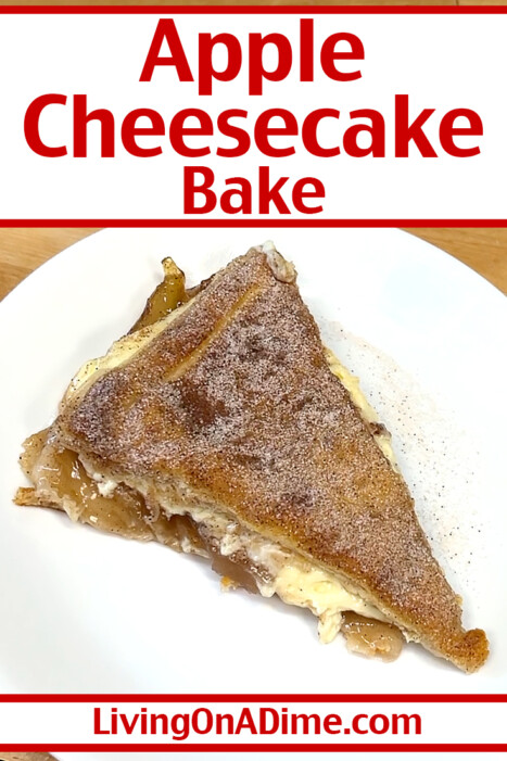 This Easy Apple Cheesecake Bake recipe layers cinnamon, apples, creamy cheesecake filling, and buttery crescent rolls for a quick, cozy cheesecake dessert that’s ready in minutes—and so delicious, everyone will be asking for seconds!