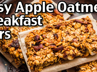 This homemade apple oatmeal bars recipe is easy to make, great for lunches, snacks and desserts and makes a great healthy alternative to cookies and cakes!