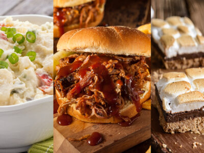 Here's a tasty summer meal plan including a barbecue sandwiches recipe, delicious cottage cheese potato salad and easy S'mores bars!