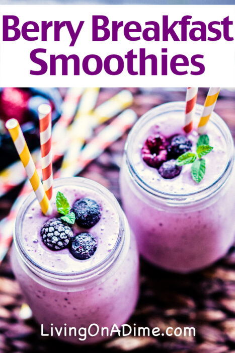 These easy fruit smoothies recipes are healthy and yummy! There's a tasty berry breakfast smoothie recipe and a tropical green smoothie that included your greens but doesn't taste like it!