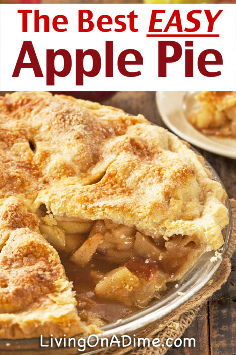 This easy apple pie recipe makes the absolute best apple pie you will ever taste! Starting with a classic old-fashioned flaky pie crust and then filled with the perfect balance of sweet and apple flavors, it is the ideal pie for the most important holiday get togethers!