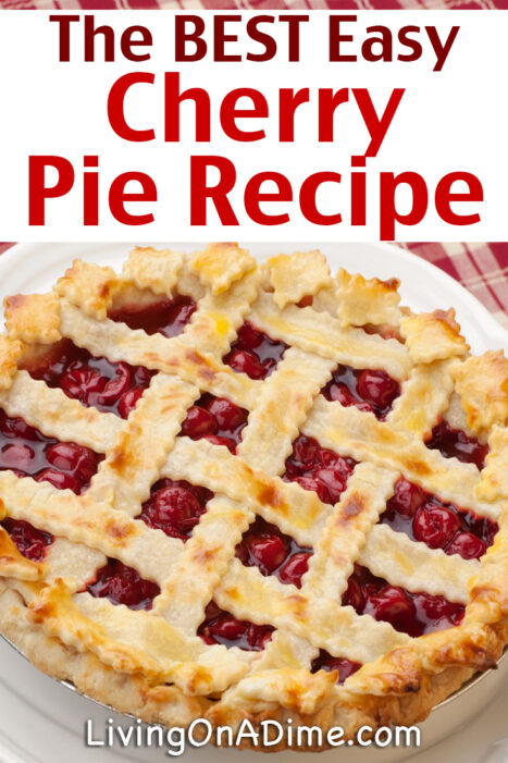 This easy homemade cherry pie recipe makes the BEST cherry pie! Cherry pie is delicious and great for all kinds of occasions- parties, family dinners, holiday get-togethers and more! It's so versatile because everyone loves it! Try this easy pie recipe and you won't go wrong!