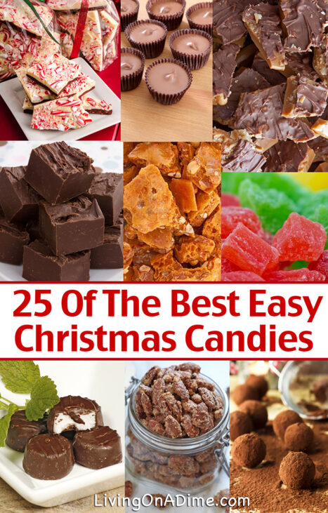 Here are 25 of the best easy Christmas candies all in one place! Many of these Christmas candy recipes can be made in just a few minutes and the result is oh so delicious!