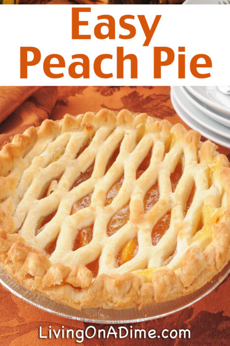 This is the best peach pie recipe! It's easy to make with fresh, frozen or canned peaches and it's super delicious! It's something different than the standard apple or cherry pie great for dessert or to bring to a party or holiday get-together!