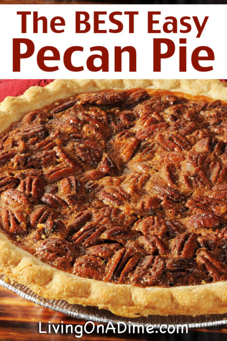 This is the BEST homemade pecan pie recipe! Rich, carmely, and delicious, it's one of our favorite easy pie recipes and especially great for holidays dinners and parties.