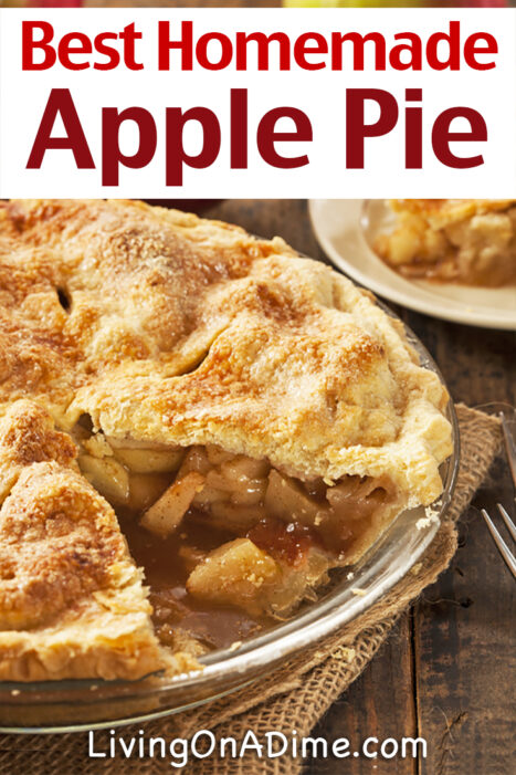This apple pie is our most favorite of all of our easy pie recipes! Starting with a light buttery and flaky crust and filling it with a perfectly sweet and delicious apple pie filling, it is the best pie recipe ever! We always make this apple pie for Thanksgiving and Christmas!