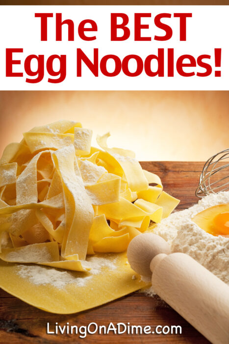 This homemade egg noodles recipe from my Great Grandma is the best! She was surprised everyone loved them so much because they're so simple!