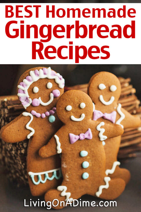 Here are 8 Of The BEST Homemade Gingerbread Recipes all in one place! Gingerbread is a yummy treat for all occasions, but especially for holidays like Christmas and Thanksgiving! Your family and friends will love these easy gingerbread recipes! Whether you're craving gingerbread cookies, gingerbread cake or a sumptuous gingerbread hot chocolate, you'll find it here!
