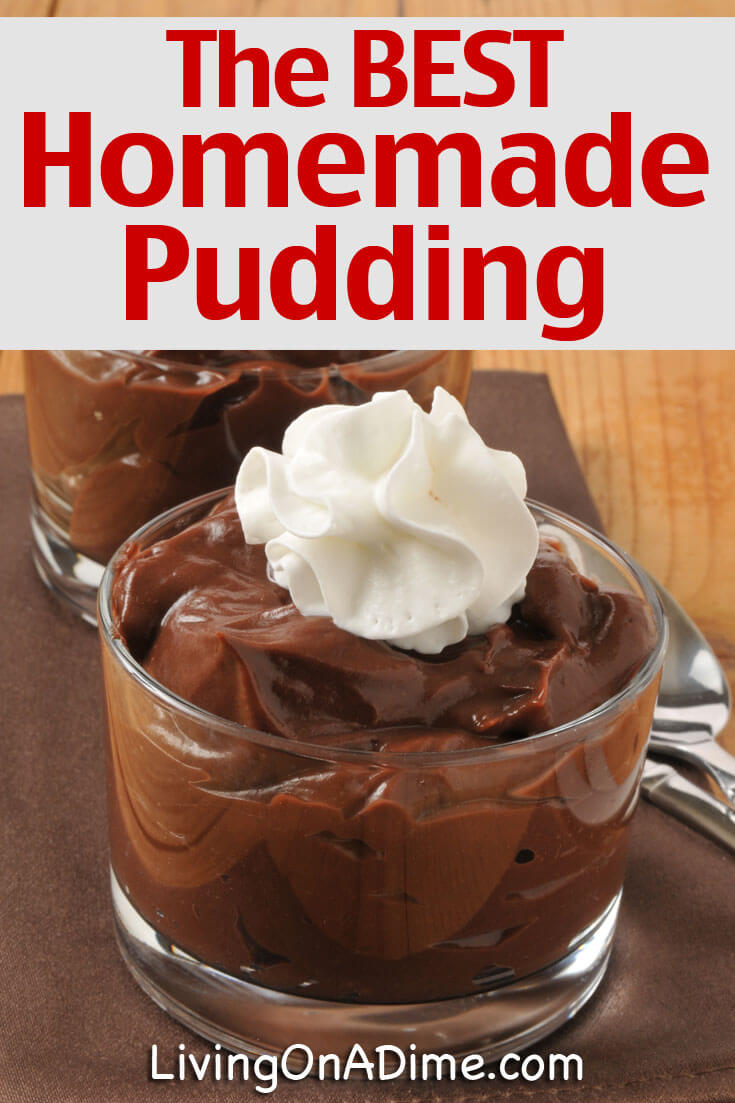 The BEST Homemade Vanilla or Chocolate Pudding Recipe! Living On A Dime