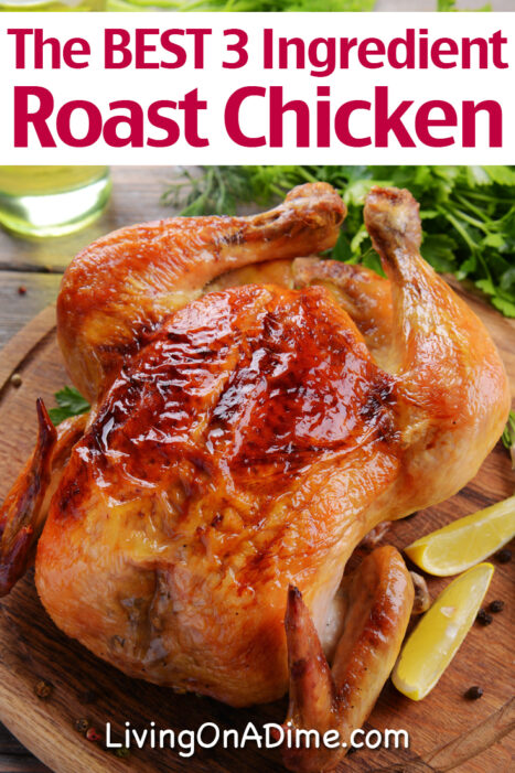 This easy roast chicken recipe makes moist, delicious chicken. Spend 5 to 10 minutes preparing it, add carrots and potatoes and you're done with dinner!