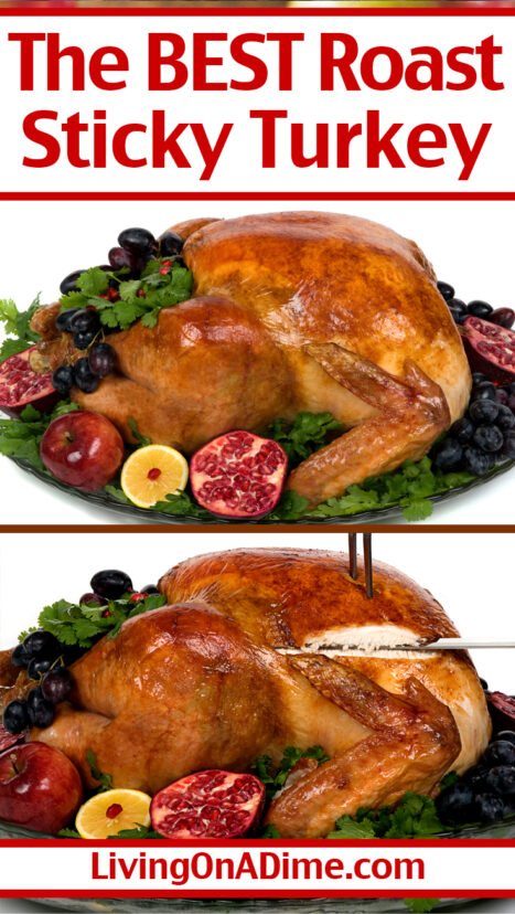 If you need to know how to roast a turkey, this easy roast sticky turkey recipe is a great way to do it! Very moist and flavorful, it is very easy to make and makes a great deli style turkey with the crispy skin. It also makes wonderful leftovers!