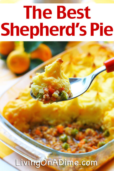This shepherd's pie recipe is an easy way to use leftovers and is very flexible. You don't have to use the ingredients exactly as listed. You can add more vegetables or meat if you want. It is perfect for freezer meals - one of those meals you can have ready to pop in the oven in just a few minutes with very little work.