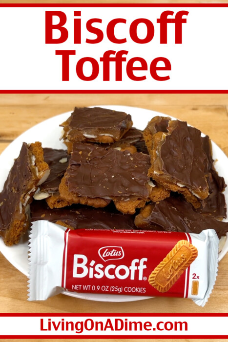 This easy Biscoff Toffee recipe layers crunchy Biscoff cookies with rich brown sugar toffee and gooey chocolate for a decadent, irresistible treat. Easy to make and perfect for sharing, this delicious Biscoff cookie recipe is a sweet snack that will disappear in no time!