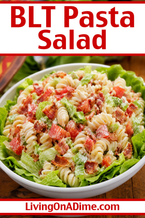 This BLT pasta salad recipe is creamy, crunchy and packed with crispy bacon, juicy tomatoes and tender pasta for the ultimate easy summer meal! Perfect for potlucks, BBQs, picnics and quick family dinners, this simple pasta salad tastes just like a bacon lettuce tomato sandwich in every delicious bite.