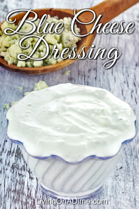This homemade blue cheese dressing recipe makes a thick and chunky blue cheese dressing that is super delicious! It's super fresh and tastes even better than restaurant quality blue cheese, but for only a fraction of the cost!