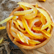 These candied orange peels are reminiscent of old fashioned Christmas candies with an old fashioned sweet and sour citrus taste. They are delicious and if you're trying to create a nice variety in your Christmas candy platter, this is definitely a nice addition! Find this recipe and 25 of the best easy Christmas candy recipes here!