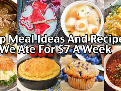 Here are some cheap meal ideas and recipes you can use to save money on groceries! If you want to cut your food bill, using just a few of these ideas and recipes can cut your food bill a lot!