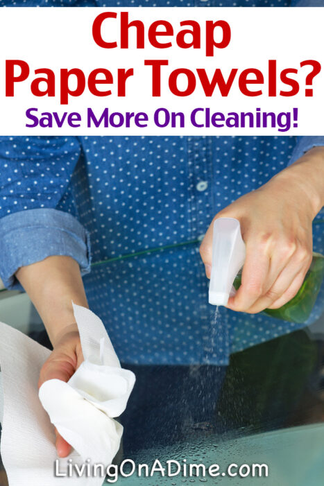 Cheap Paper Towels? Using a lot of paper towels can get expensive, but it's easy to save money on paper towels. Check out our head to heat paper towels test to see which one was the cheapest and learn to save money and clean better with fewer paper towels!