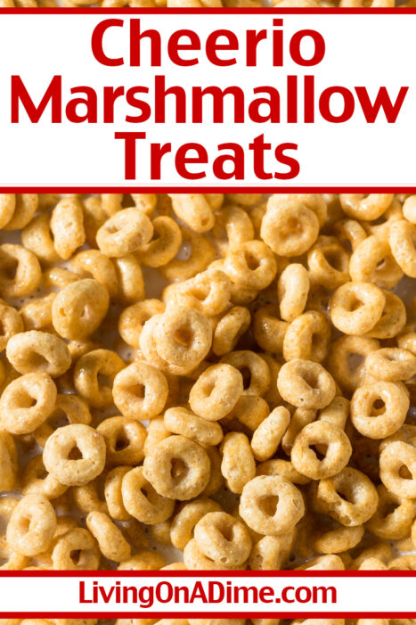 This easy Cheerio marshmallow treats recipe makes a tasty cereal bar similar to Rice Krispies treats, but with Cheerios and peanut butter! It's a perfect treat for kids' lunches and after school snacks!