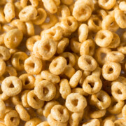 This easy Cheerio marshmallow treats recipe makes a tasty cereal bar similar to Rice Krispies treats, but with Cheerios and peanut butter! It's a perfect treat for kids' lunches and after school snacks!