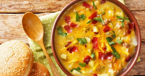 This easy cheeseburger soup recipe is a hearty soup and a classic American favorite that your family is sure to love! Perfect for families with picky eaters and hearty appetites, your family will not go away hungry!