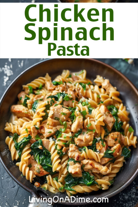 Experience the delightful combination of tender chicken and vibrant spinach in our easy Chicken Spinach Pasta recipe. This dish features succulent chicken breast and fresh spinach, all tossed in a savory garlic parmesan sauce.