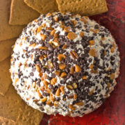 This delicious chocolate chip cheese ball recipe is a quick and easy dessert or dip recipe that's sure to please! Made with creamy cream cheese and loaded with chocolate chips, this recipe can be whipped up in just 5 minutes.