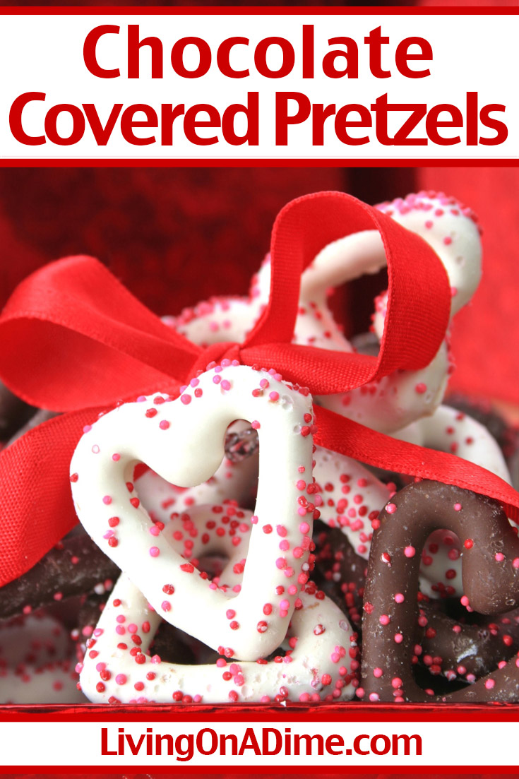 This easy chocolate covered pretzels recipe makes a wonderful salty and sweet Valentine's Day treat for the special Valentines in your life! You can use white, milk or dark chocolate and sprinkle with Valentine colored candy sprinkles! This recipe is a great way to get candy shop quality, starting with just 2 ingredients! Get this and more Valentine's Day candy recipes here!
